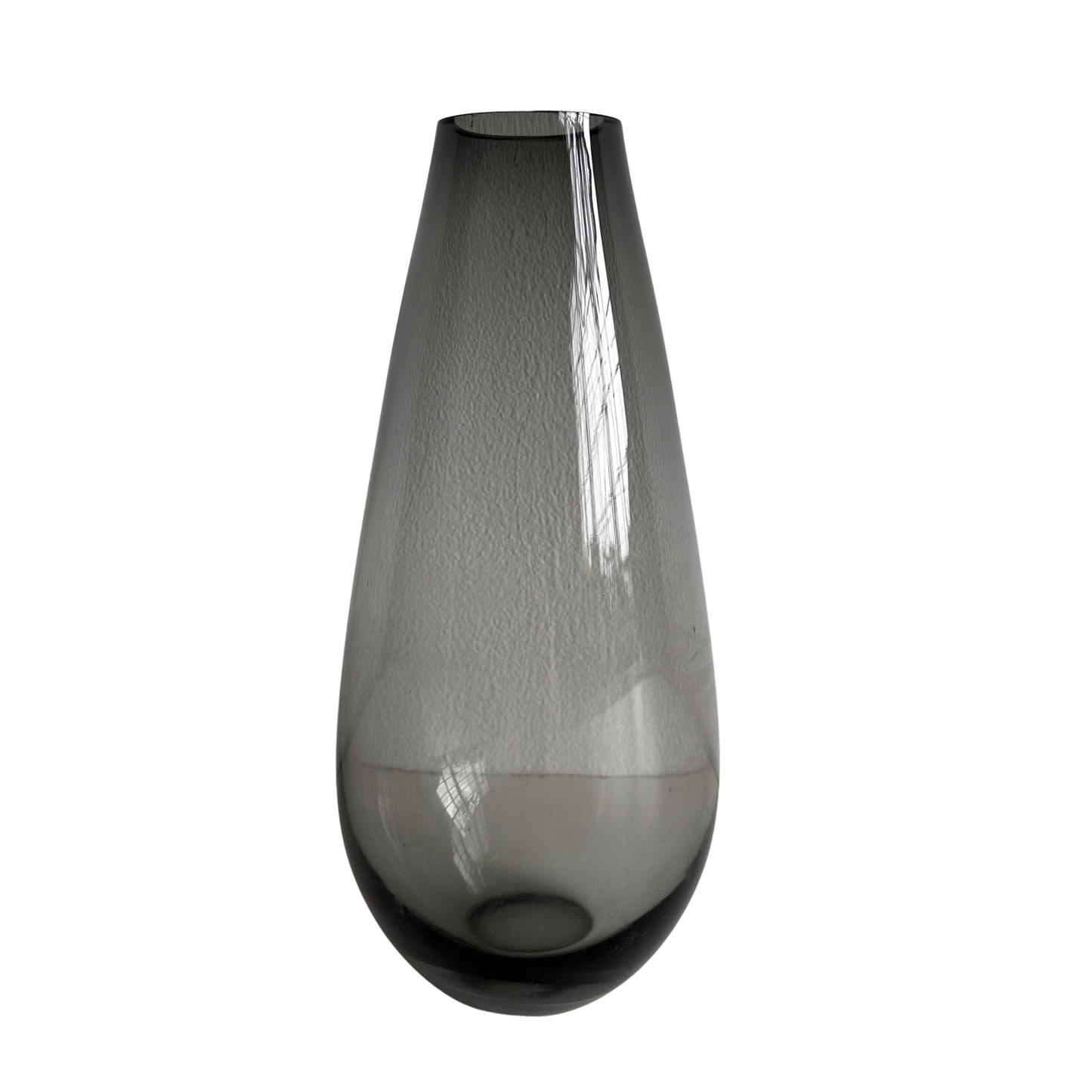 VS024 LARGE SMOKED GLASS TAPERED VASE
