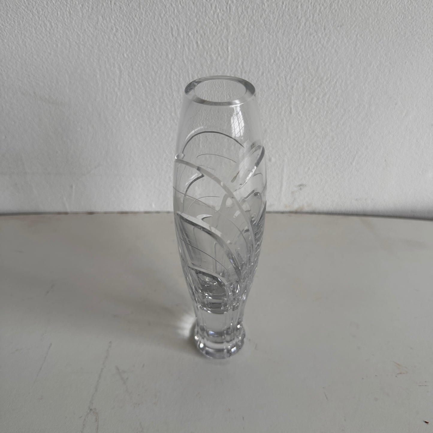 VS034 TAPERED ETCHED GLASS VASE