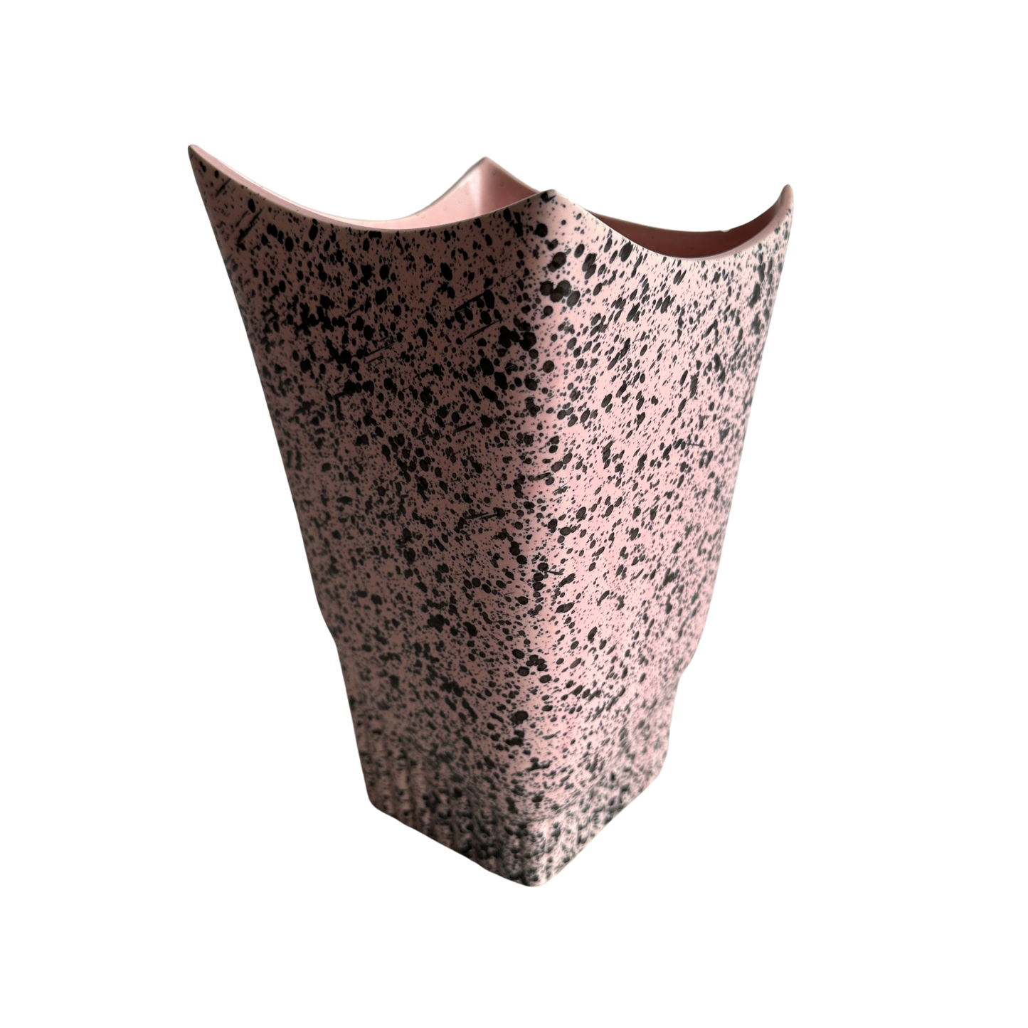 VS039 PINK AND BLACK SPECKLED VASE