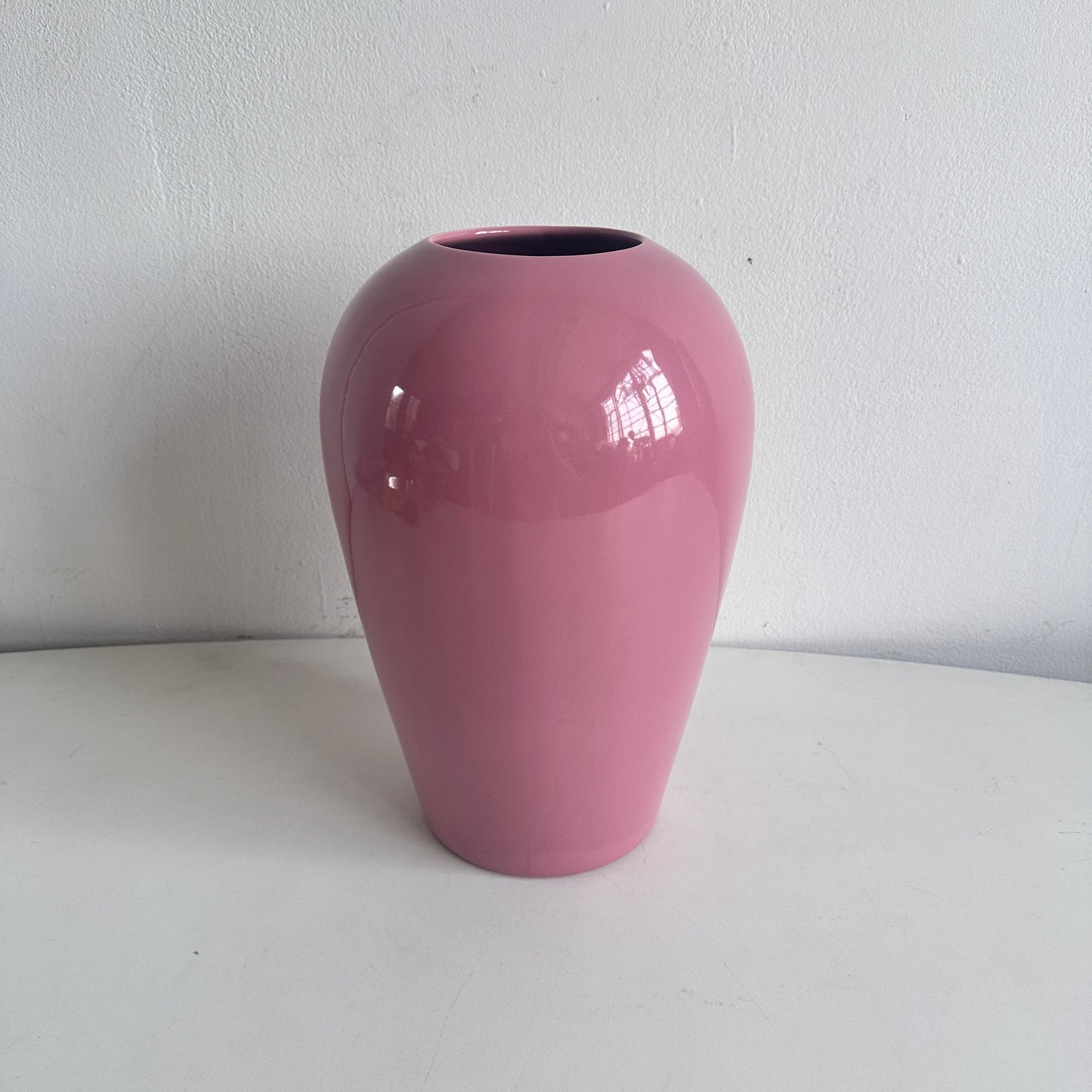 VS054 LARGE PINK HAEGER VASE