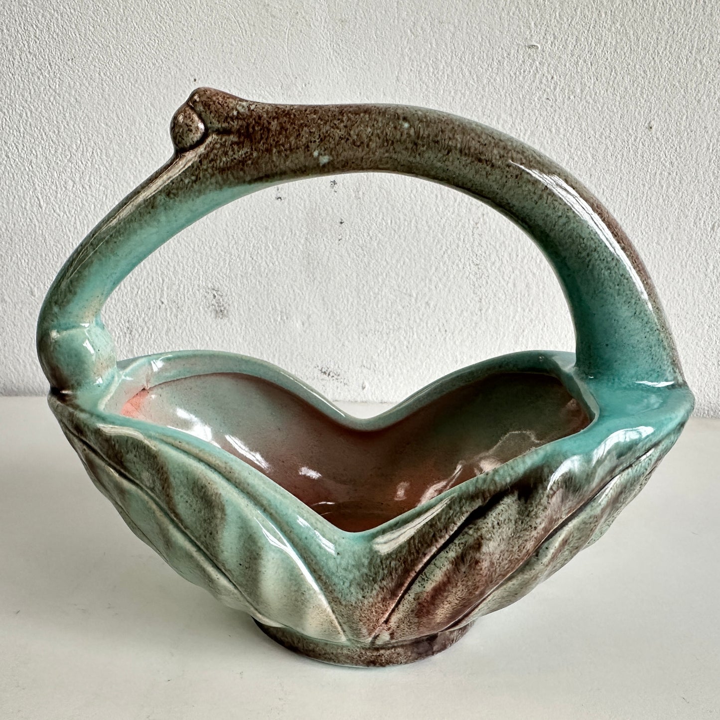 VS056 CONDER PINK & GREEN CERAMIC VASE