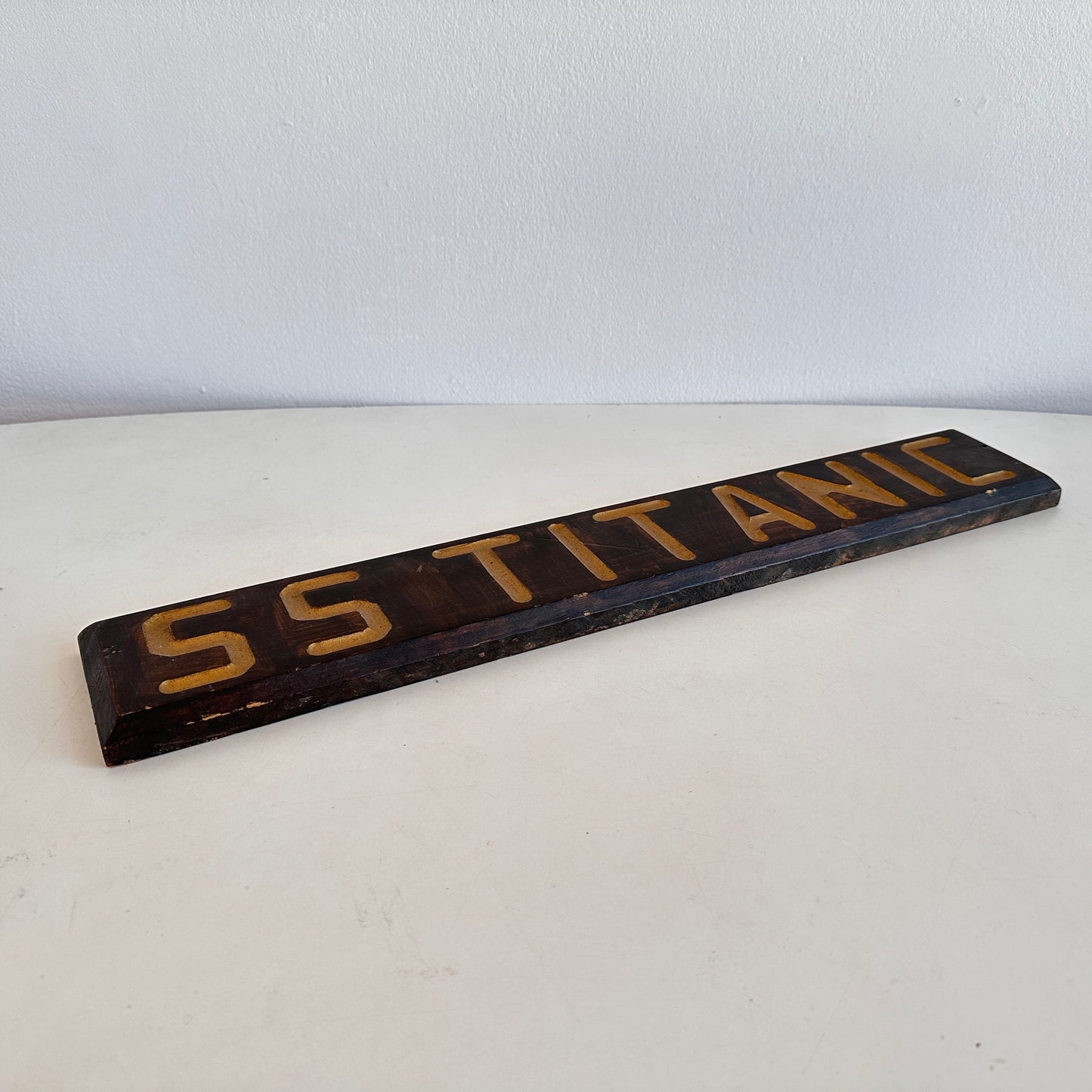 WD010 SS TITANIC WOODEN PLAQUE