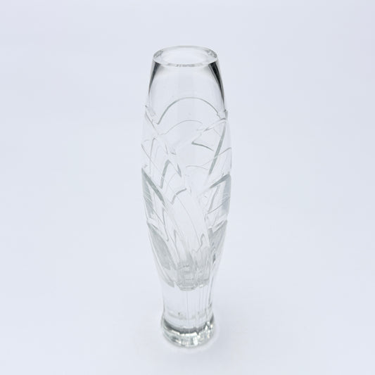 VS034 TAPERED ETCHED GLASS VASE