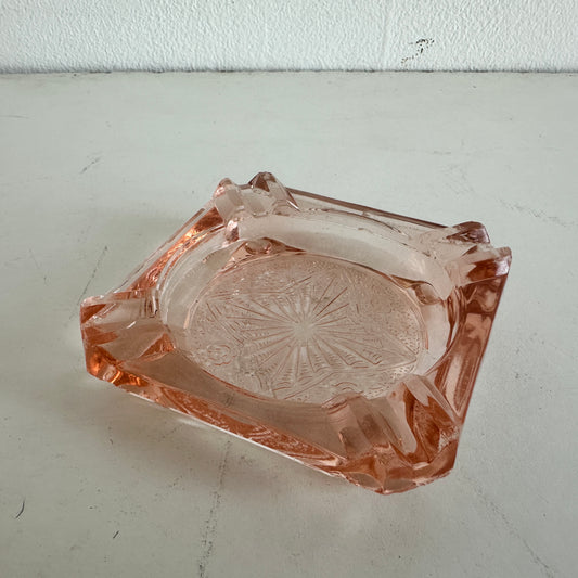 AA008 PEACH TINTED GLASS ASHTRAY