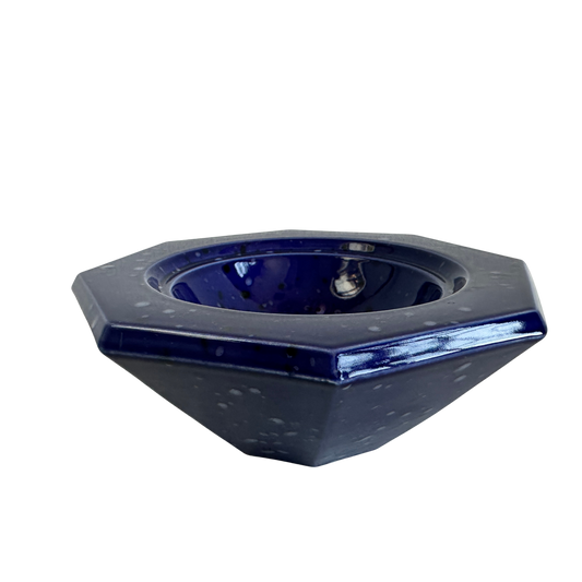 AA013 BLUE SPECKLED CERAMIC ASHTRAY