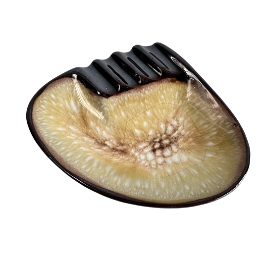 AA022 BROWN TONES CERAMIC ASHTRAY