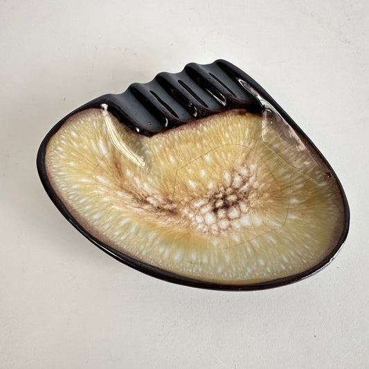 AA022 BROWN TONES CERAMIC ASHTRAY