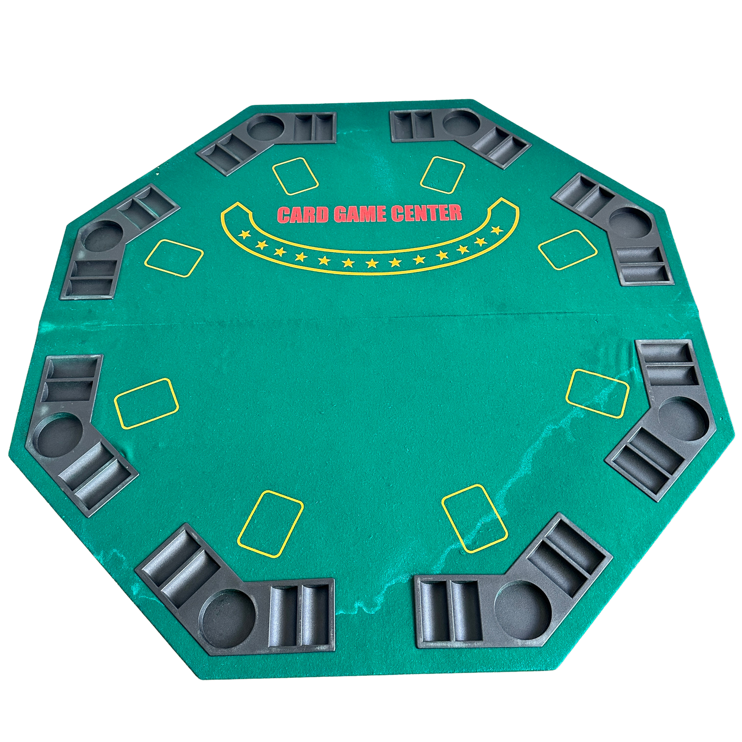 AA023 DISTRESSED FOLDING POKER TABLE WITH CARRYING CASE