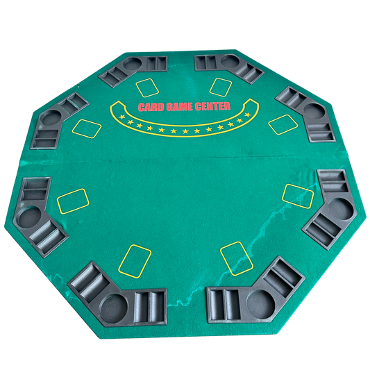 AA023 DISTRESSED FOLDING POKER TABLE WITH CARRYING CASE