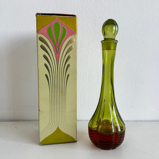 BB022 GREEN TINTED ART DECO BATH OIL