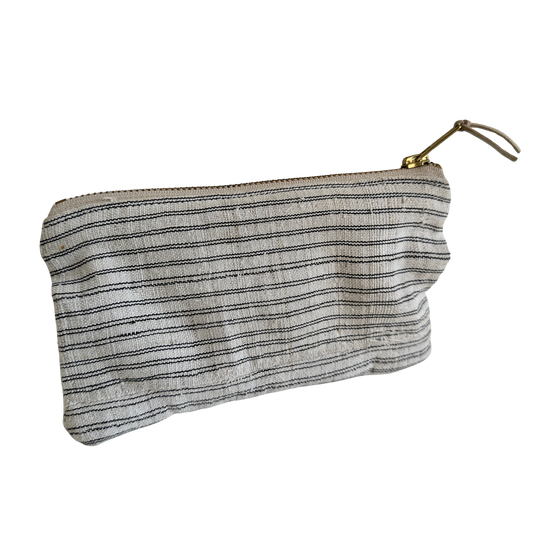 BB027 STRIPED STICHING MAKEUP POUCH