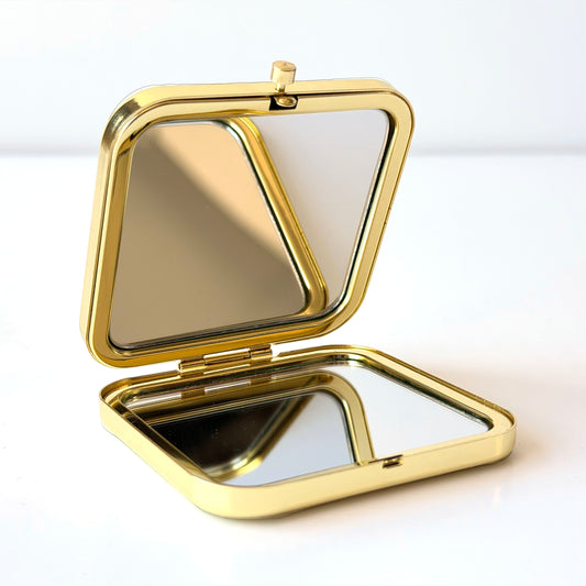BB052 GOLD SQUARE COMPACT MIRROR
