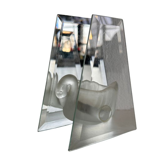 CA002 MIRROR BACKED SWAN VOTIVE HOLDER