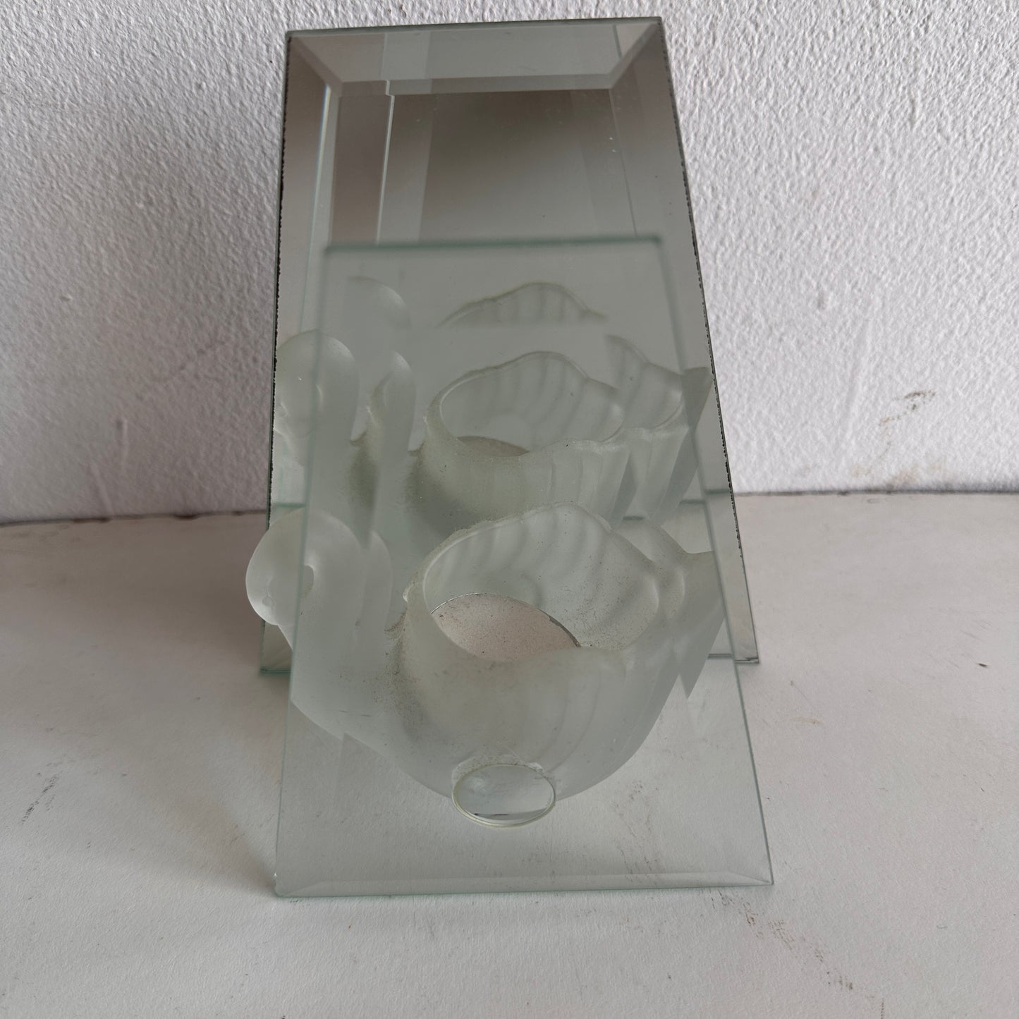 CA002 MIRROR BACKED SWAN VOTIVE HOLDER