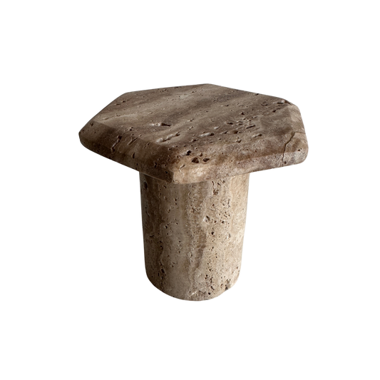 CA008 TRAVERTINE PILAR CANDLE PLATFORM