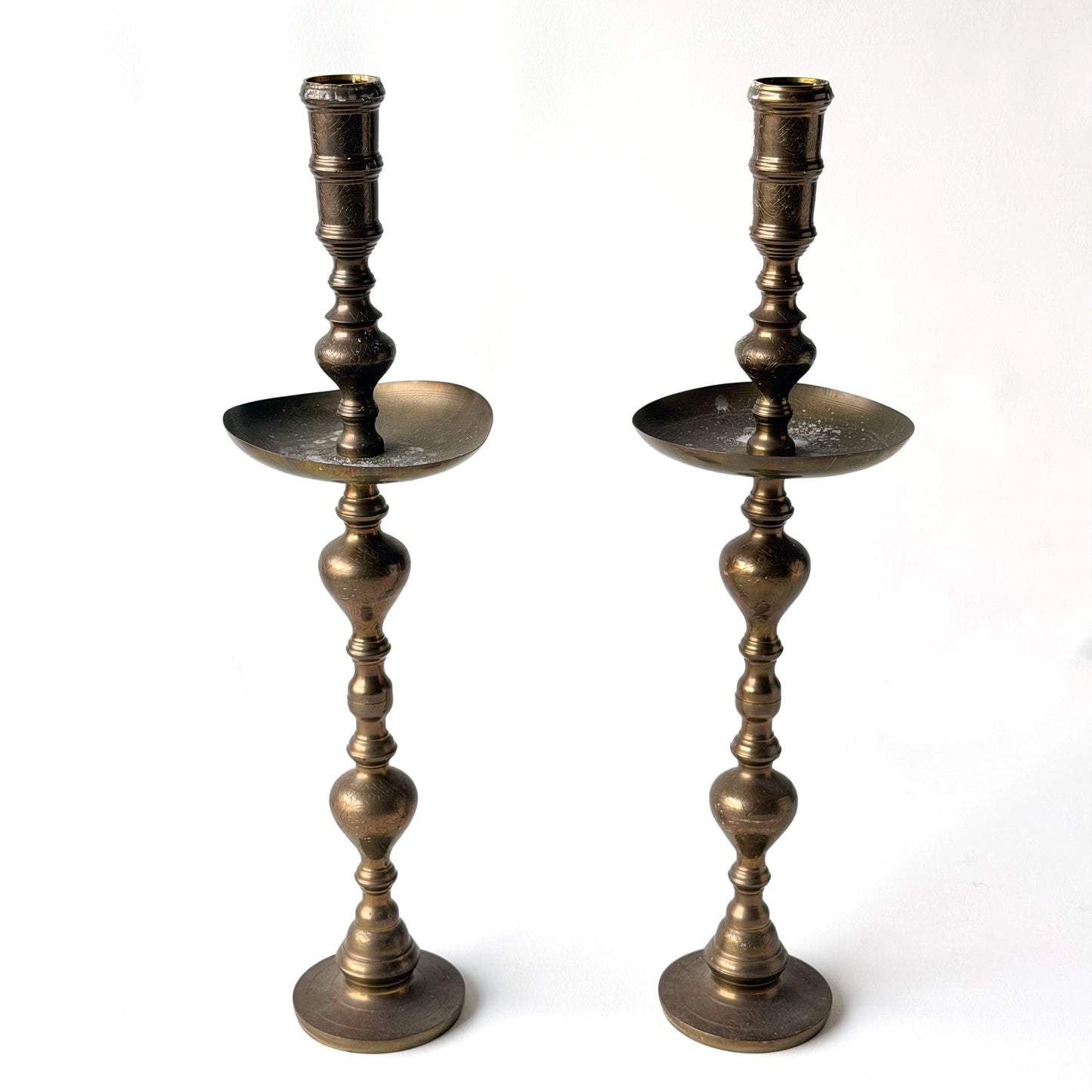 CA053 EXTRA LARGE BRASS CANDLE STICK HOLDERS