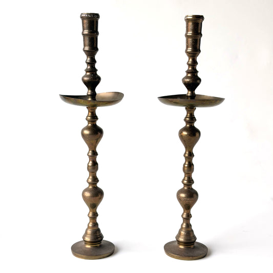 CA053 EXTRA LARGE BRASS CANDLE STICK HOLDERS