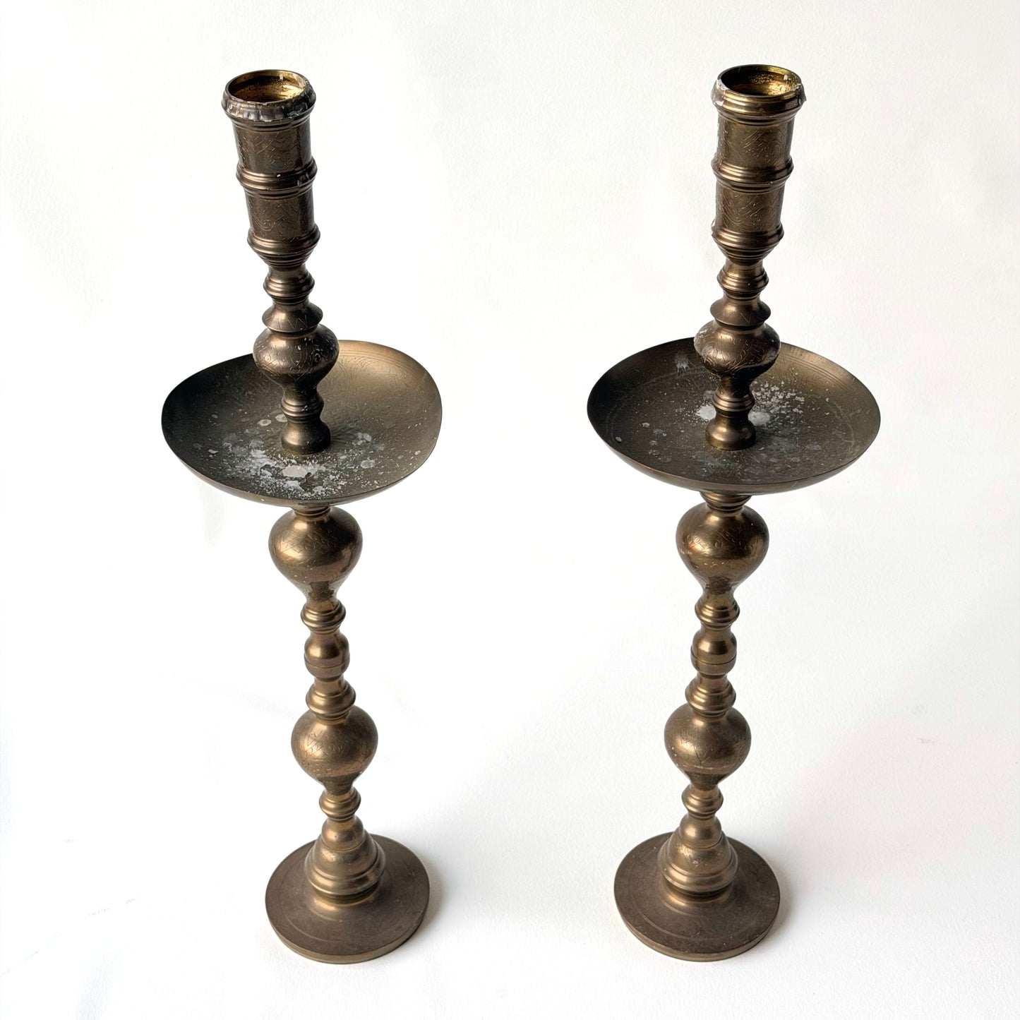 CA053 EXTRA LARGE BRASS CANDLE STICK HOLDERS