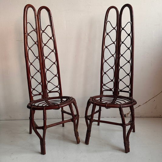 CH003 RATTAN SUPER HIGH BACK CHAIRS