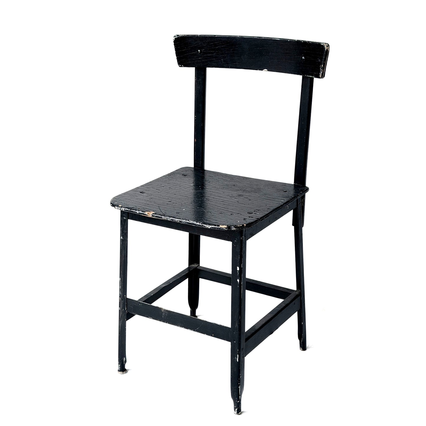 CH018 BLACK WOOD AND METAL CHAIR