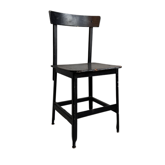 CH018 BLACK WOOD AND METAL CHAIR
