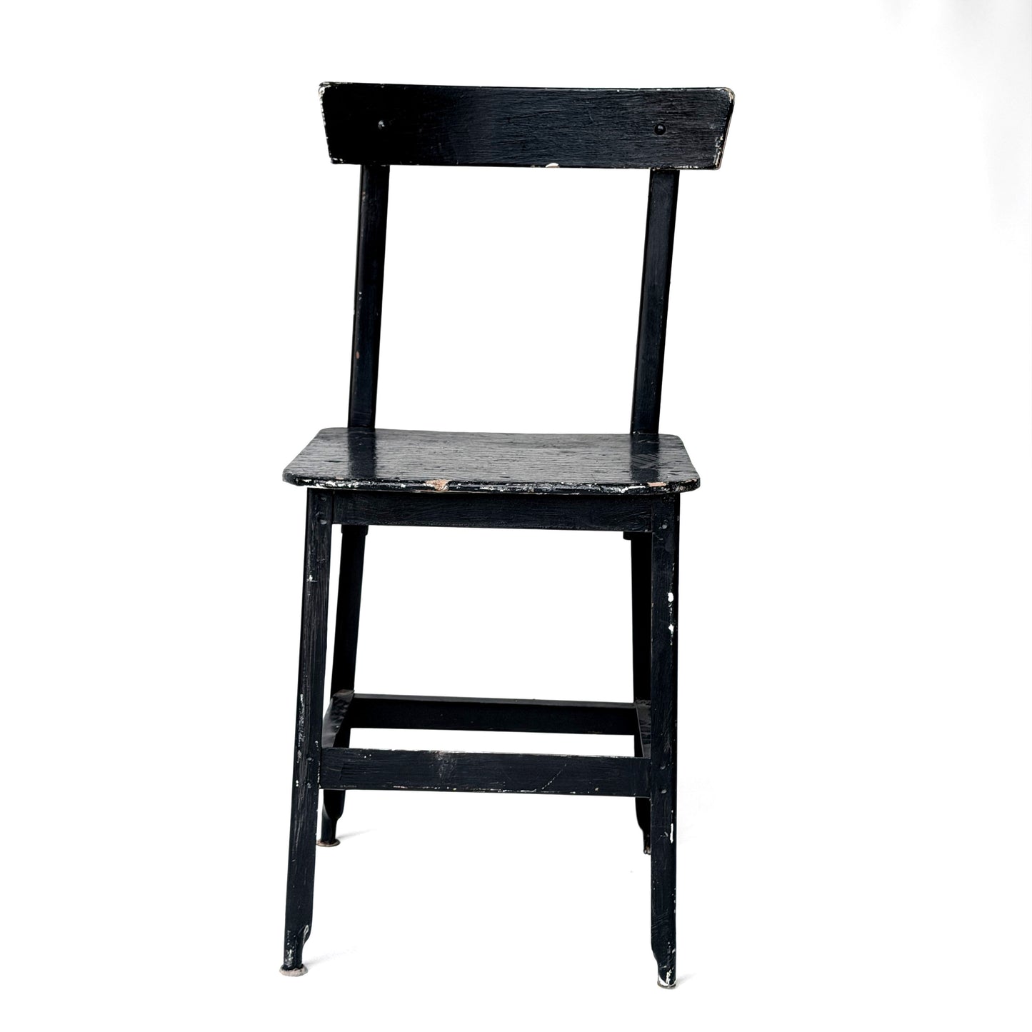 CH018 BLACK WOOD AND METAL CHAIR