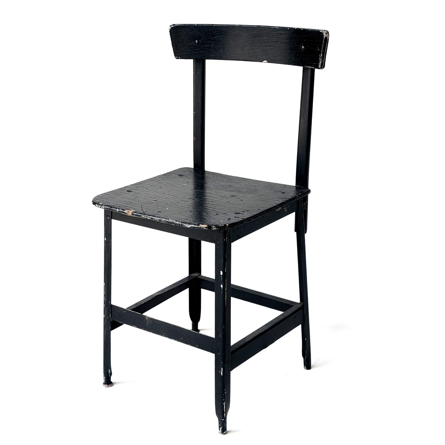 CH018 BLACK WOOD AND METAL CHAIR
