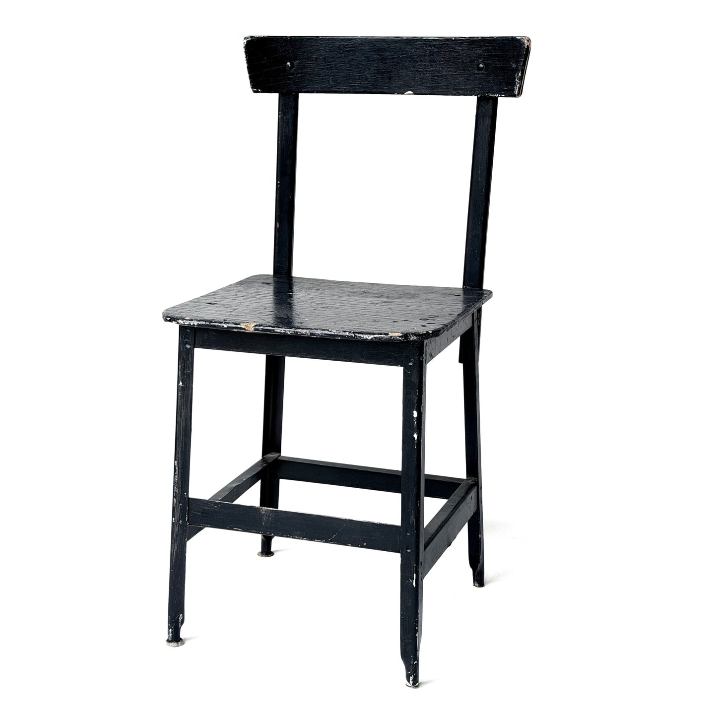 CH018 BLACK WOOD AND METAL CHAIR