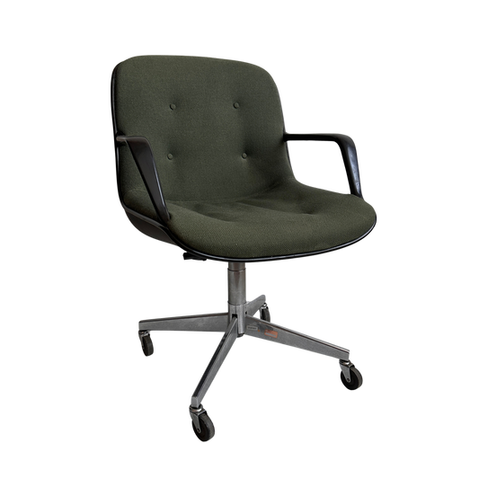 CH020 ROLLING OFFICE GREEN FABRIC CHAIR