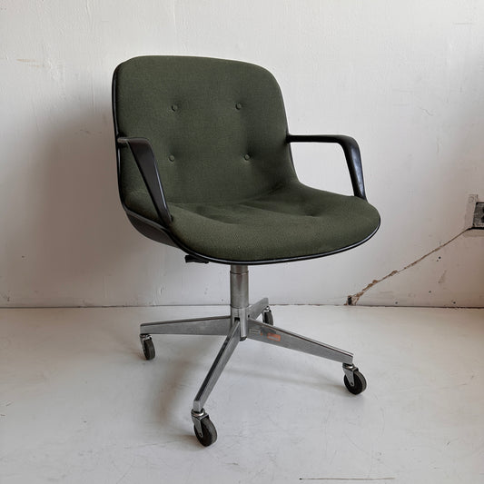 CH020 ROLLING OFFICE GREEN FABRIC CHAIR