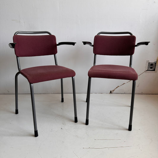 CH035 DUTCH DESIGN SIDE CHAIRS WITH BYZANTIUM UPHOLSTERY