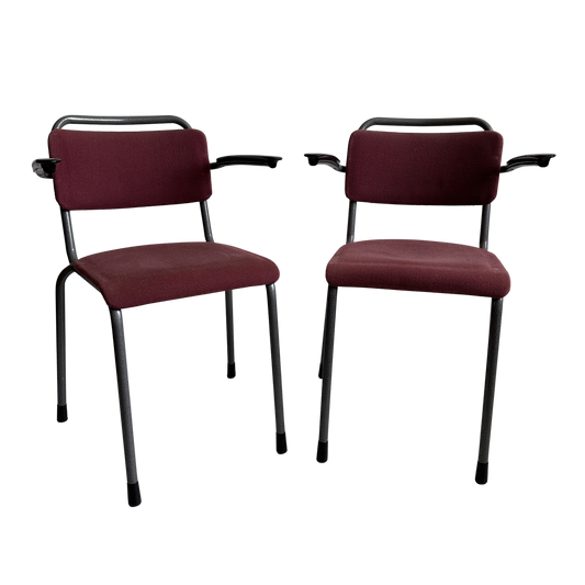 CH035 DUTCH DESIGN SIDE CHAIRS WITH BYZANTIUM UPHOLSTERY