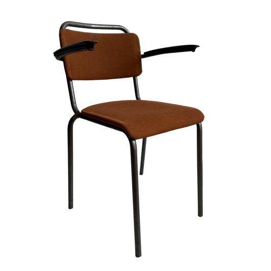 CH036 DUTCH DESIGN SIDE CHAIR WITH CINNAMON UPHOLSTERY