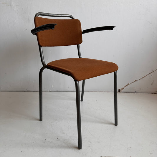 CH036 DUTCH DESIGN SIDE CHAIR WITH CINNAMON UPHOLSTERY
