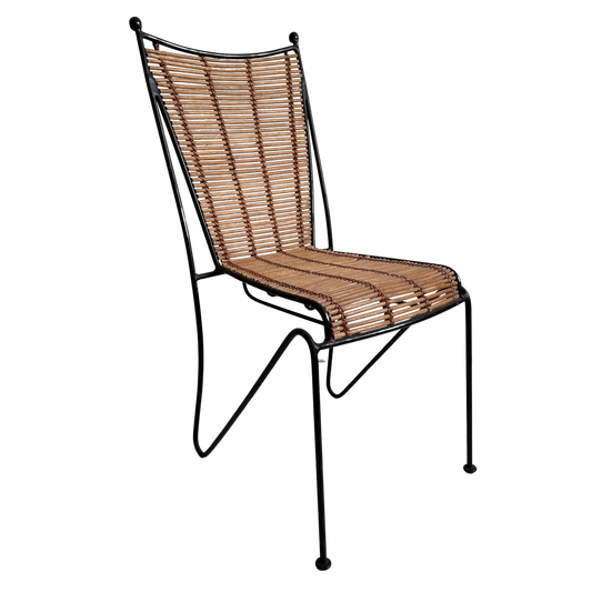 CH037 PIPSAN IRON & RATTAN CHAIR