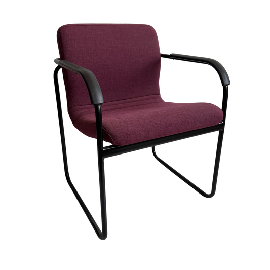 CH040 PURPLE FABRIC & BLACK FRAME OFFICE CHAIR