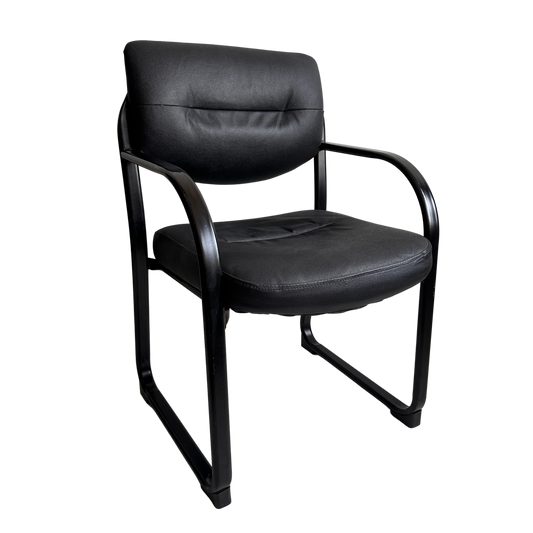 CH044 BLACK VINYL OFFICE CHAIR