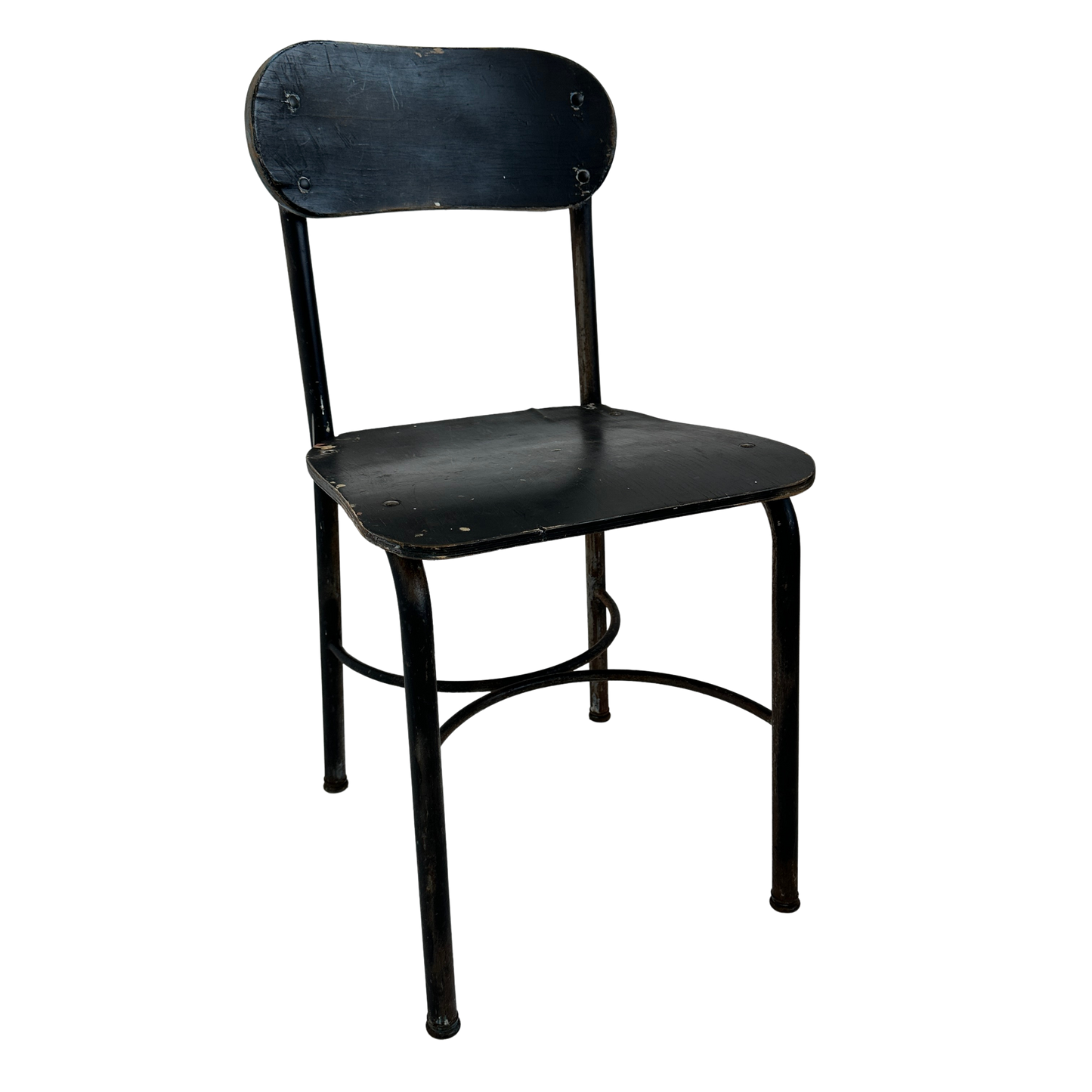 CH054 BLACK WOODEN INSTITUTIONAL CHAIR