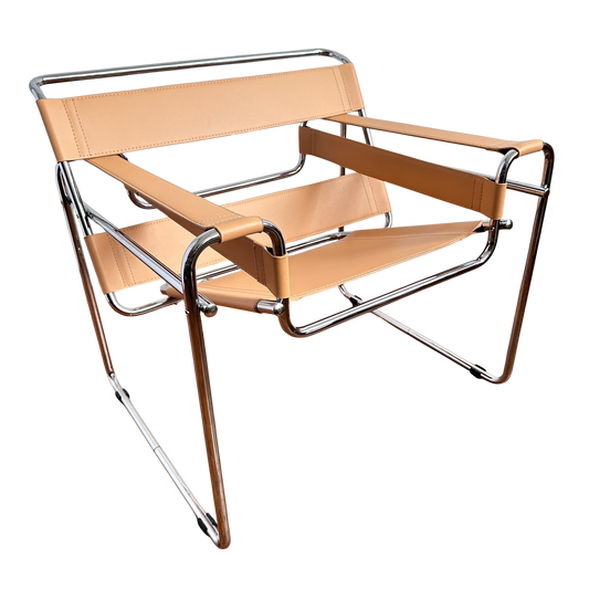 CH062 WASSILY CHAIR WITH TAN STRAPS
