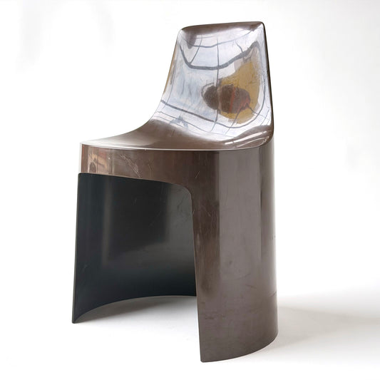 CH080 DISTRESSED BROWN PLASTIC CHAIR