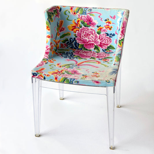 CH083 DISTRESSED TROPICAL FLORAL KARTEL CHAIR