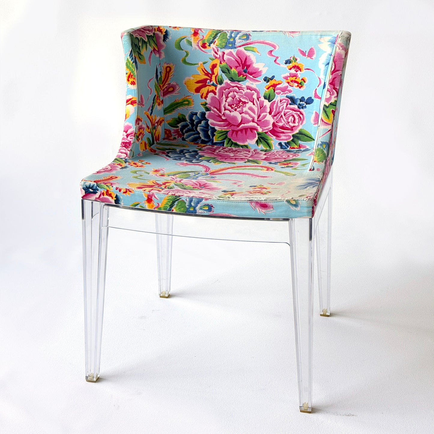 CH083 DISTRESSED TROPICAL FLORAL KARTEL CHAIR