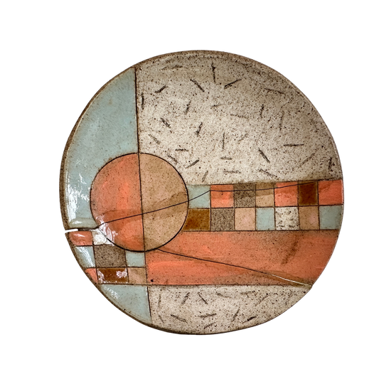 CT024 CERAMIC GEOMETRIC REINCARNATED PLATE