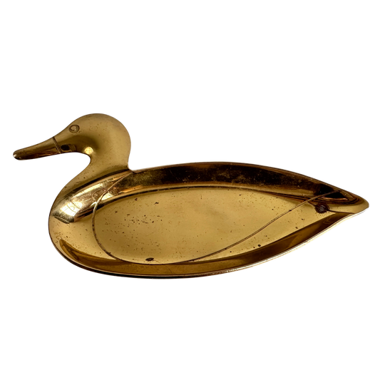 CT029 BRASS DUCK TRINKET TRAY