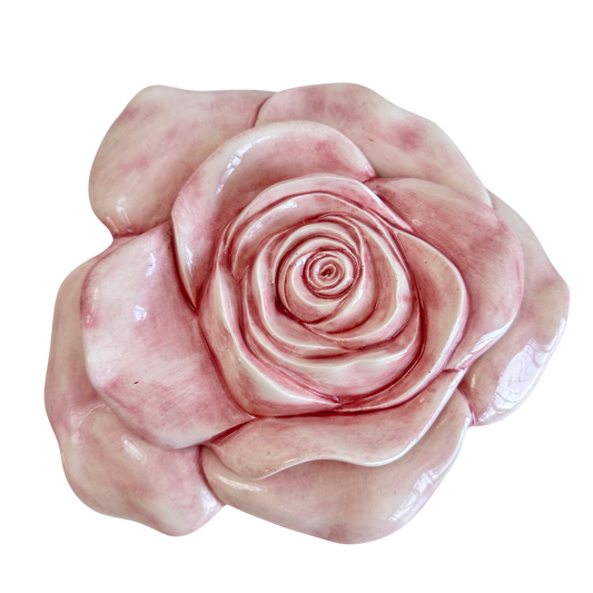 CT030 GLAZED ROSE TRINKET DISH