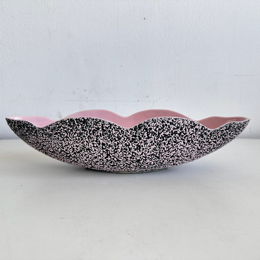 CT31 PINK AND BLACK SPECKLED TRINKET DISH