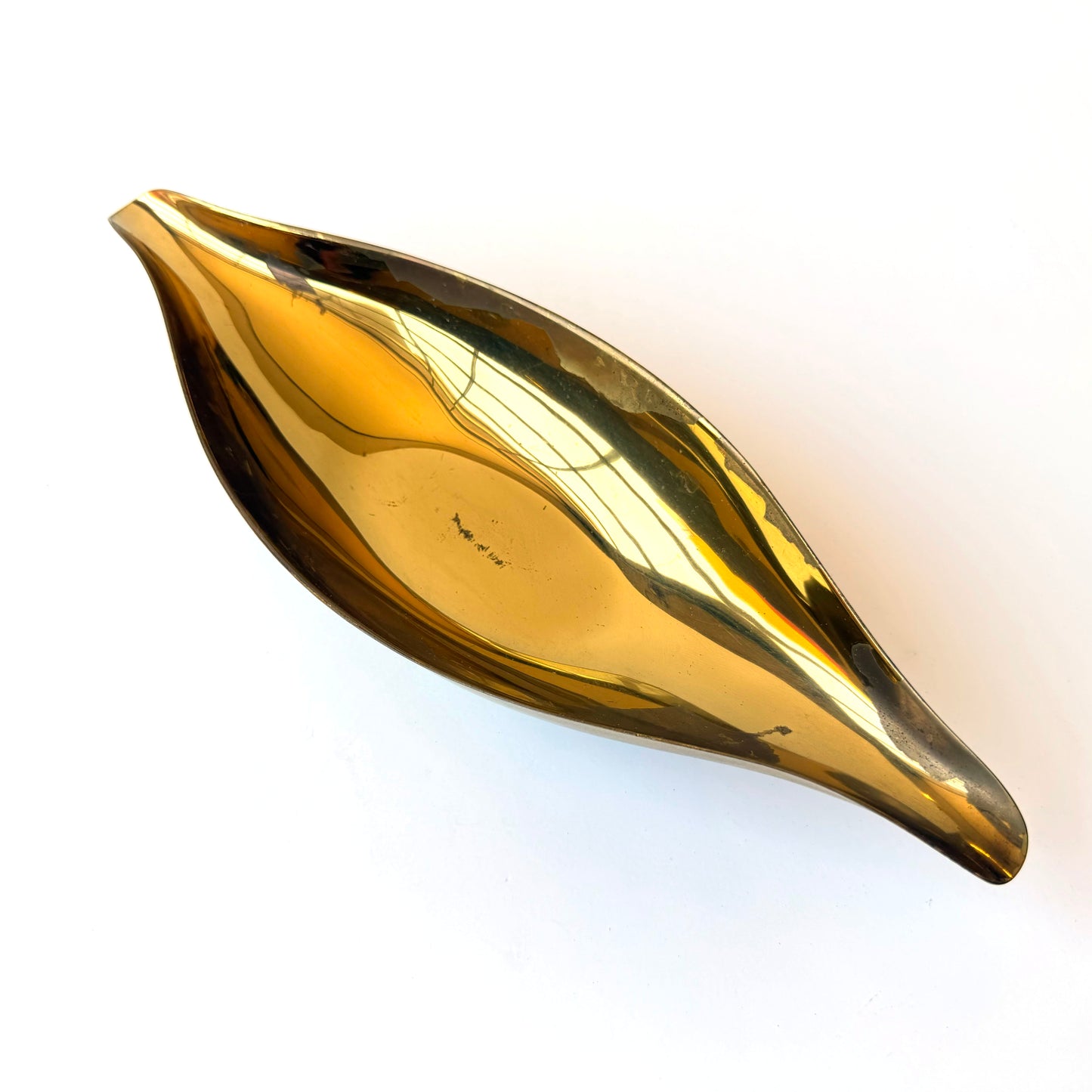CT036 DISTRESSED BRASS TRINKET DISH
