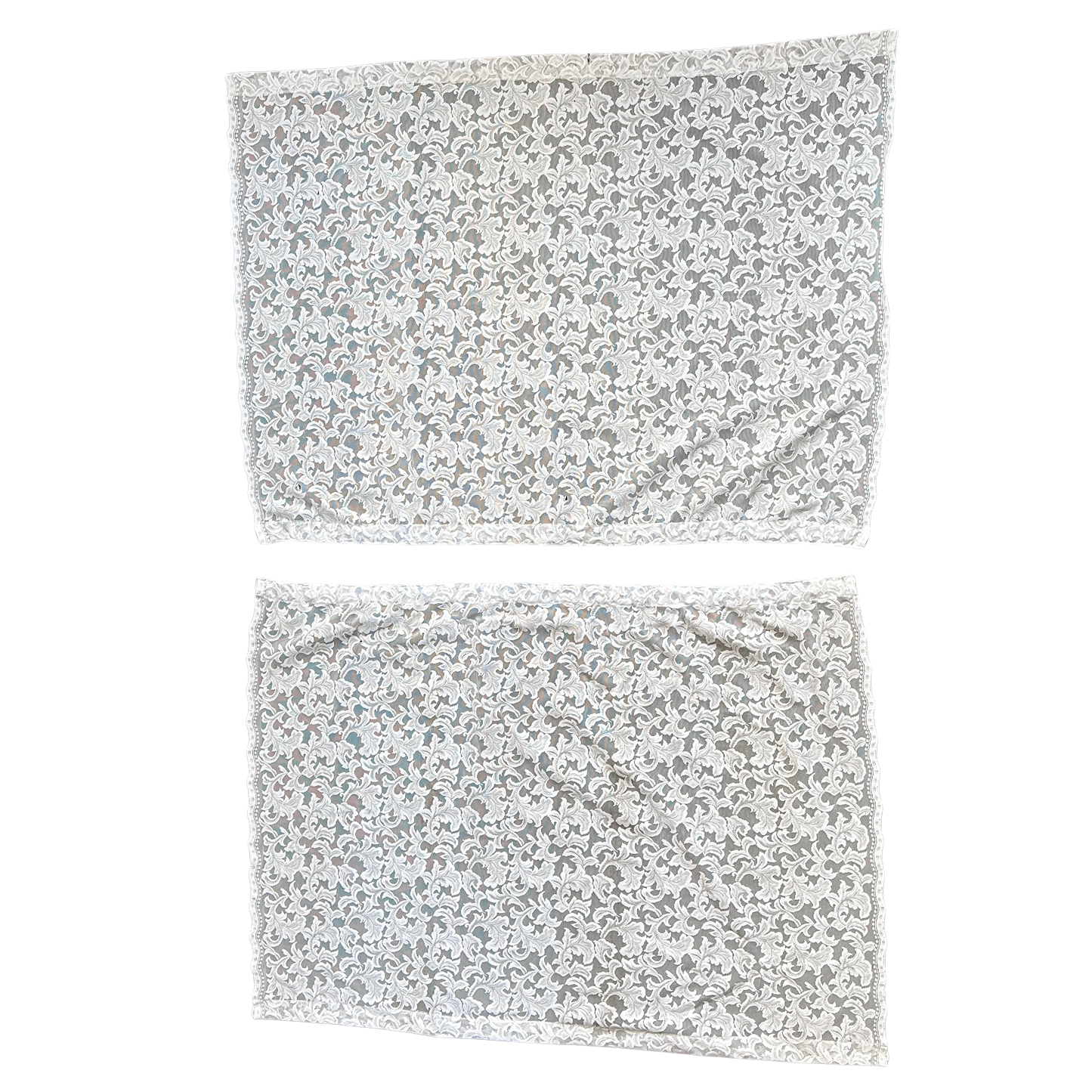 DR002 SET OF 3 LEAFY LACE CURTAIN PANEL