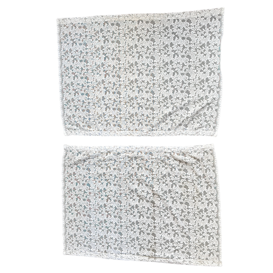 DR002 SET OF 3 LEAFY LACE CURTAIN PANEL
