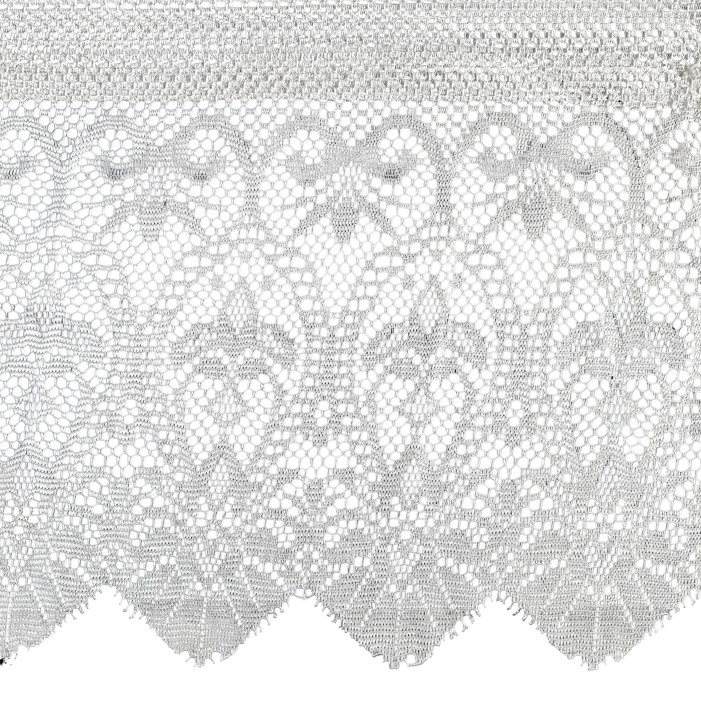 DR003 SET OF 2 SHINY LACE VALANCE CURTAINS PANELS